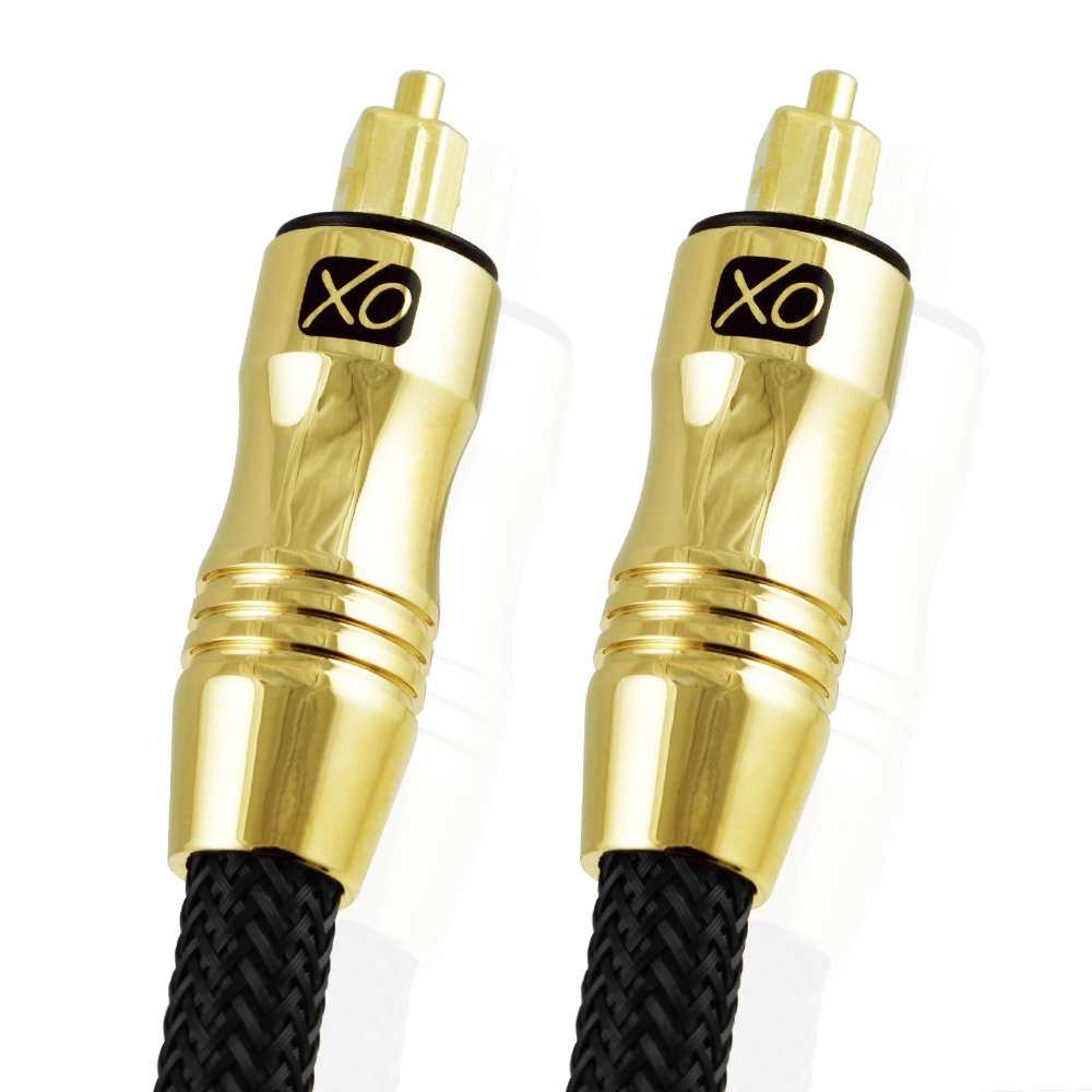 XO Ultra 4 m / 4 Meter optisches Kabel Schwarz Gold