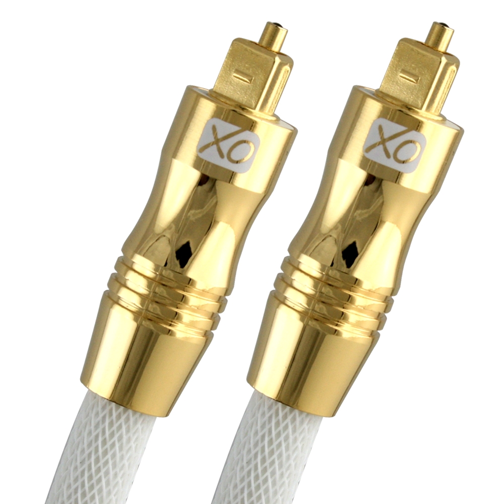 XO Ultra 10 m / 10 Meter optisches Kabel Weiß Gold