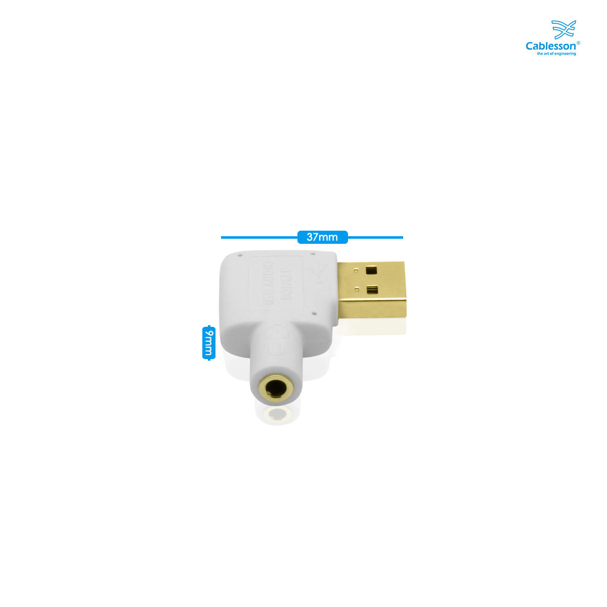 Cablesson USB-auf-Audio-Adapter – Weiß – Bild 2