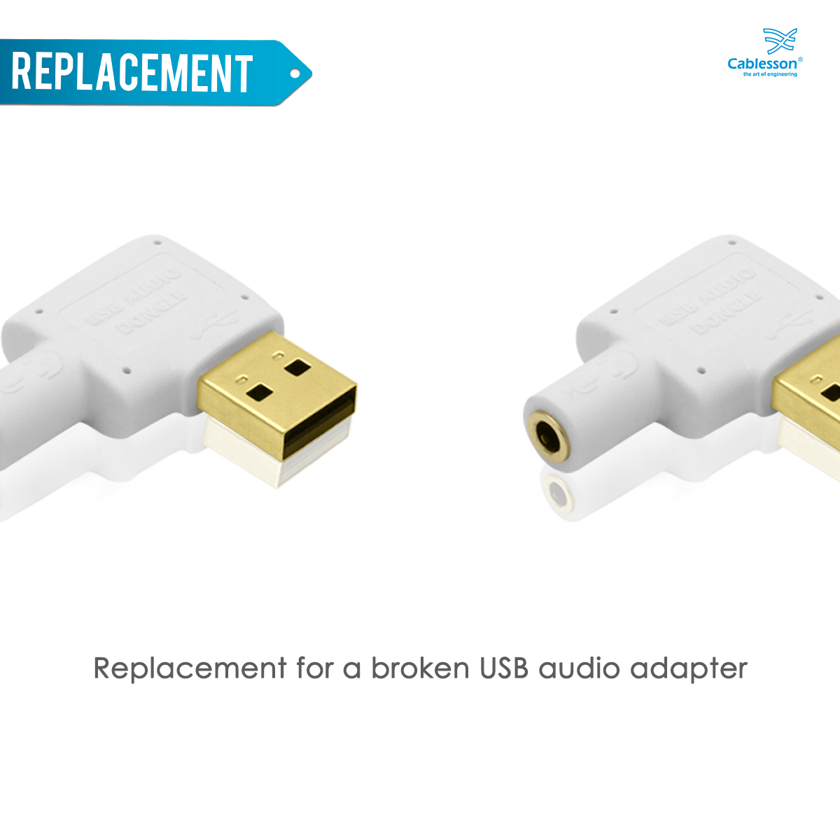 Cablesson USB-auf-Audio-Adapter – Weiß – Bild 6