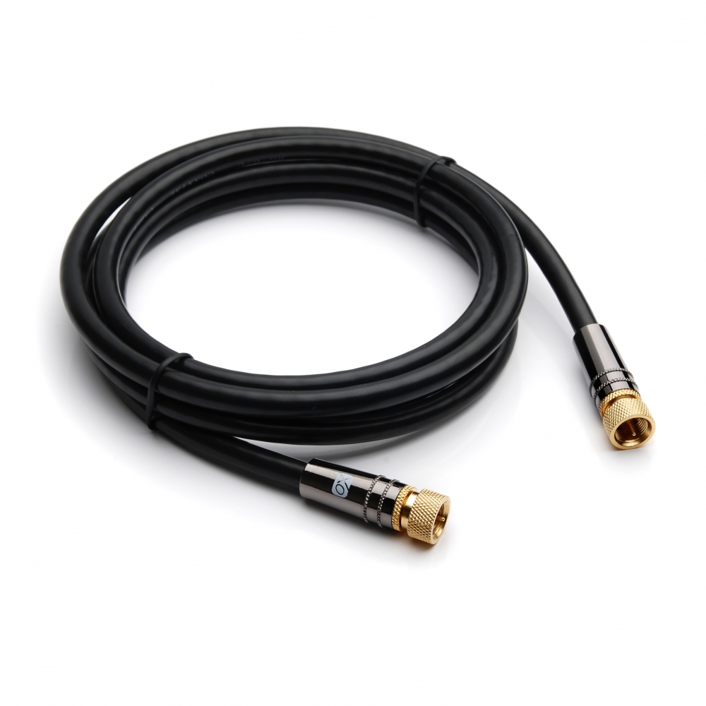 XO – Antennen-F-Kabel 10 m Schwarz