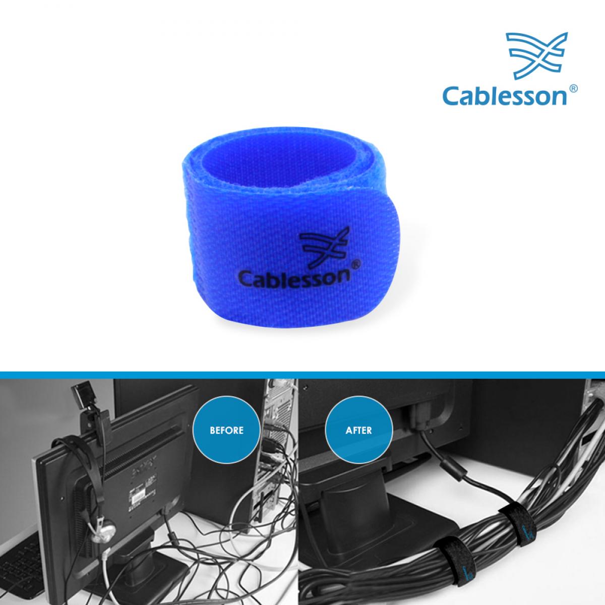 Cablesson Kabelbinder (10er-Pack) – Chunky-Pack (Blau) – Bild 4