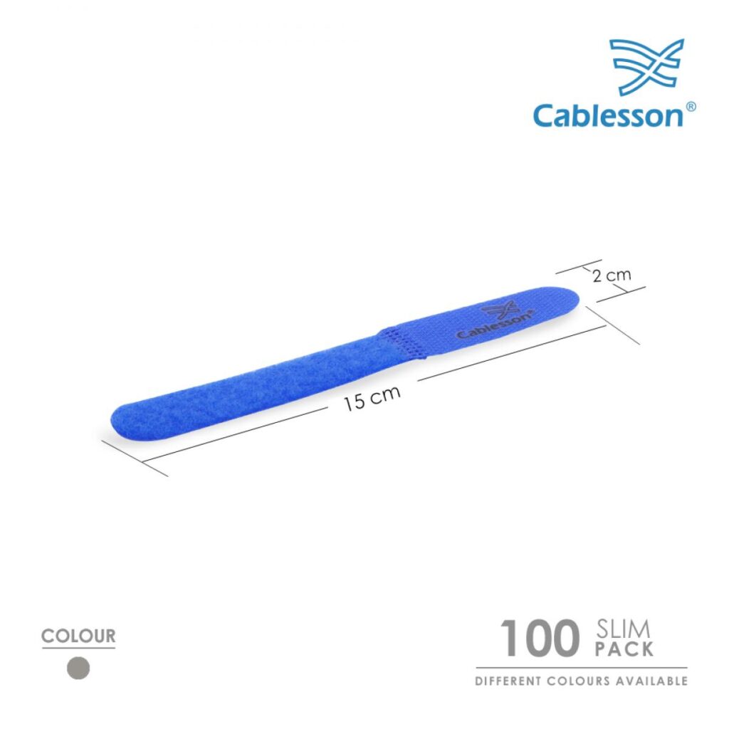 Cablesson Kabelbinder (100er-Pack) – Slim Pack (Blau)