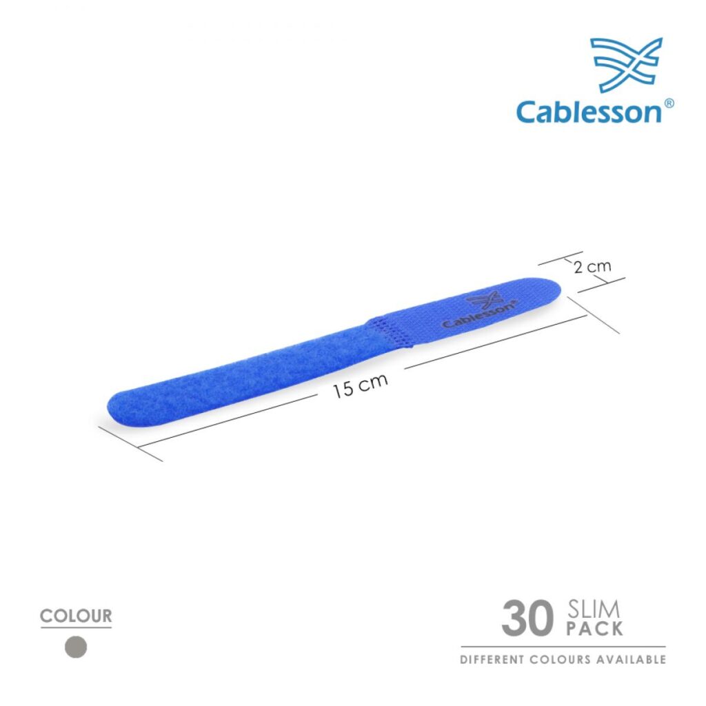 Cablesson Kabelbinder (30er-Pack) – Slim Pack (Blau)
