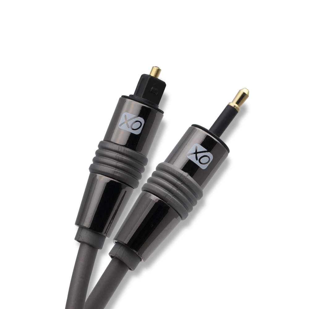 XO Digital Mini-Toslink auf Optisches Kabel 7,5 m / 7,5 Meter Premium Install Series