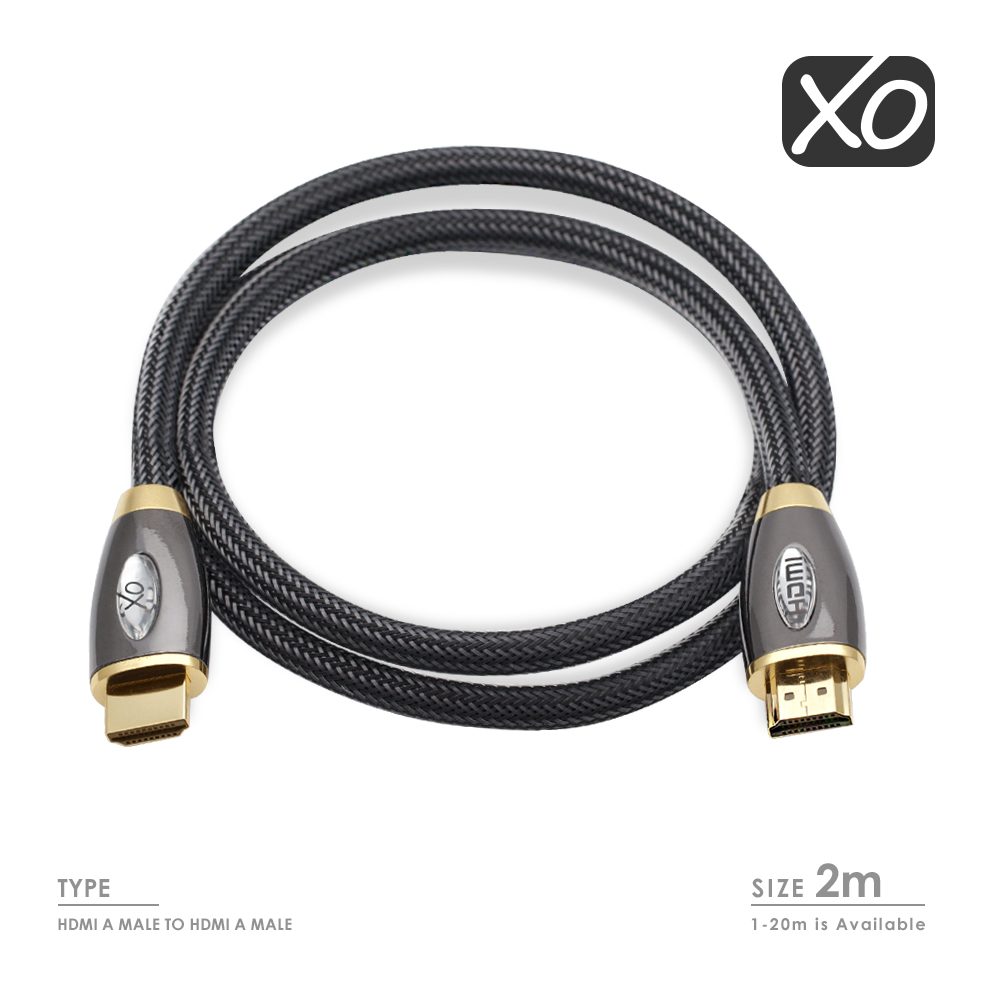 XO PRO 2 m / 2 Meter HDMI-Goldkabel mit Ethernet – Bild 2