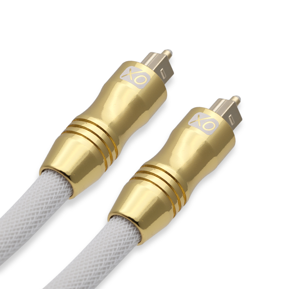 XO Ultra 5 m / 5 Meter optisches Kabel Weiß Gold