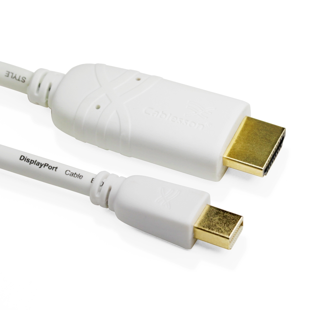 Cablesson Mini DisplayPort auf HDMI Kabel 1m (Thunderbolt Port Kompatibel) Mini DP auf HDMI HDTV Kabel Adapter mit Audio für Apple iMac Mac – Bild 3