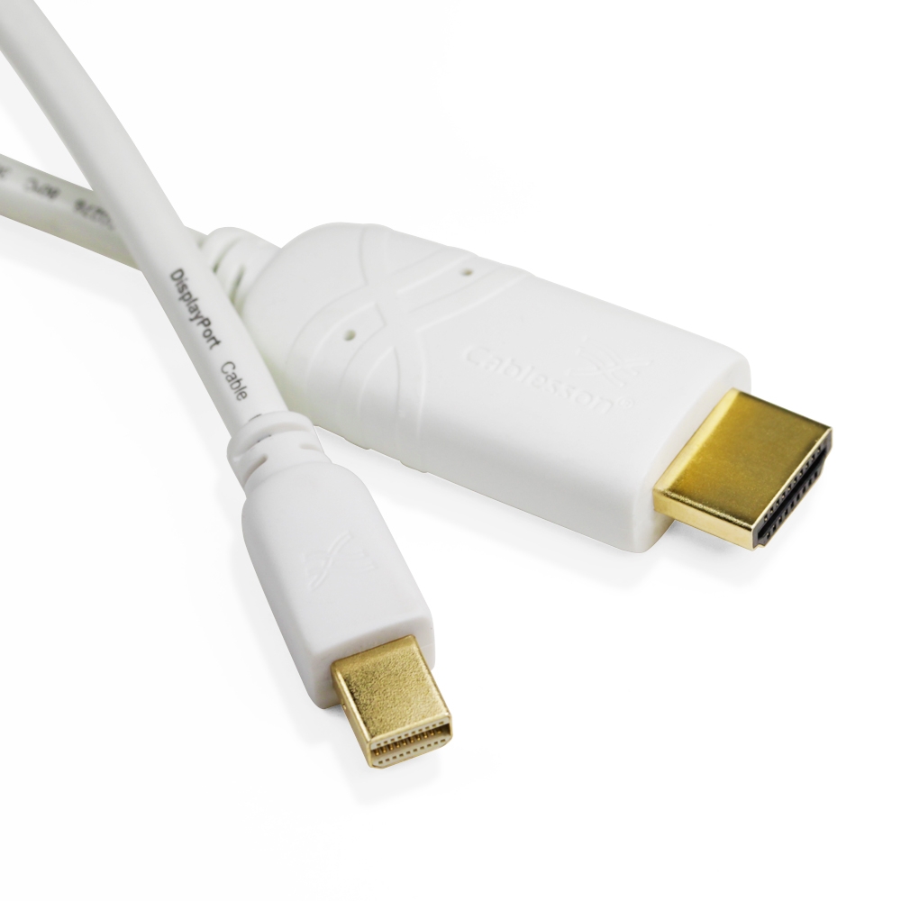 Cablesson Mini DisplayPort auf HDMI Kabel 1m (Thunderbolt Port Kompatibel) Mini DP auf HDMI HDTV Kabel Adapter mit Audio für Apple iMac Mac – Bild 4