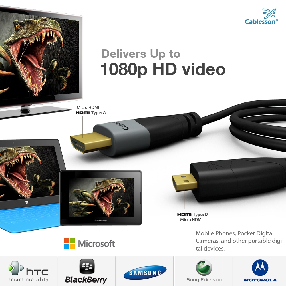 Ivuna Advanced High Speed 5m Micro-HDMI-Kabel mit Ethernet – Bild 3