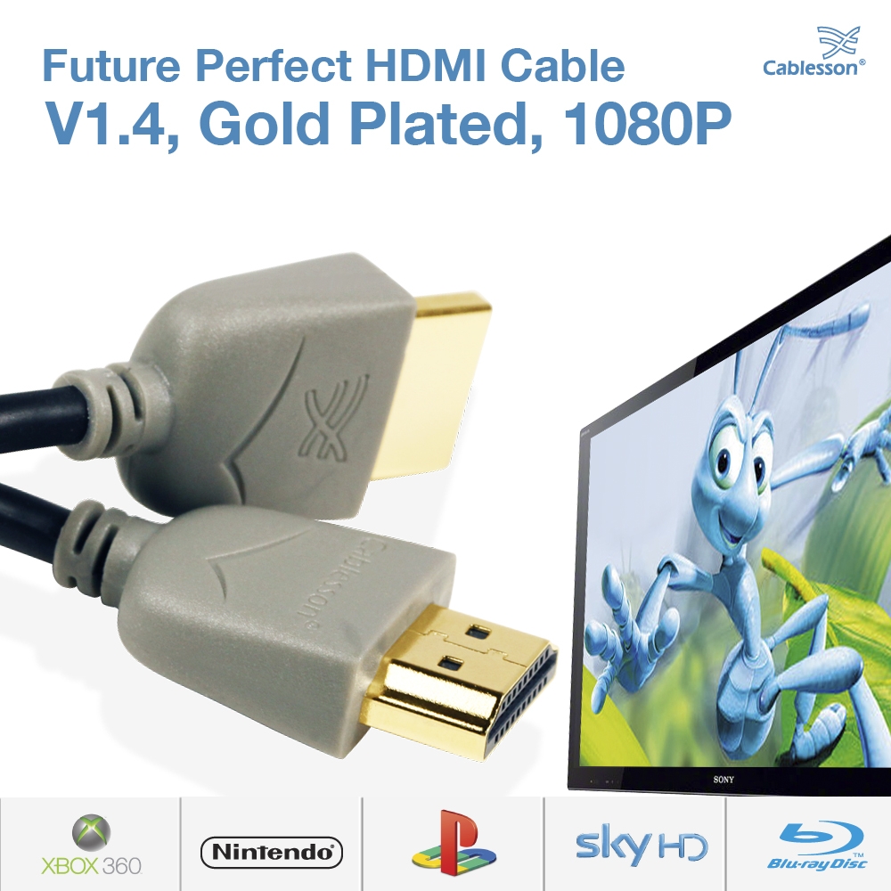 Ivuna Slim Flex 0.5m (0.5 Meter) HDMI-auf-HDMI-Kabel mit Ethernet 1.4a / 2.0 Versionen, 1080p Full HD LCD PLASMA & LED TV und unterstützt auch 3D p – Bild 4