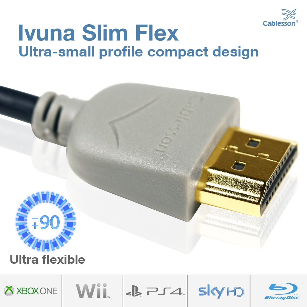 Cablesson Ivuna Slim Flex 1.5m HDMI-Kabel mit Ethernet – Bild 5