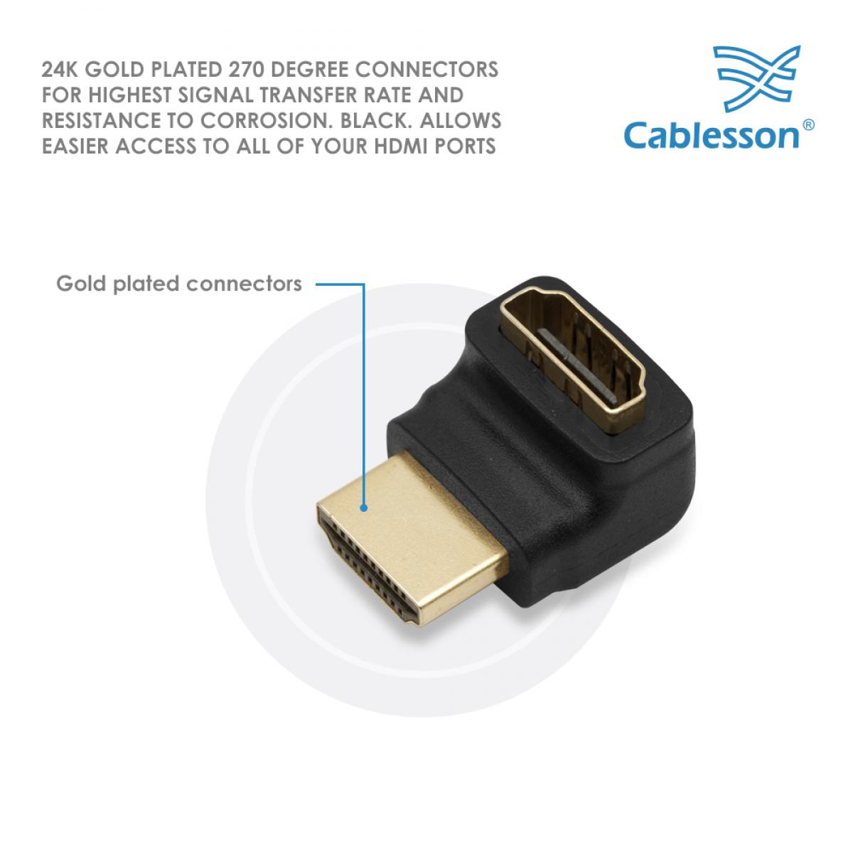 Cablesson gewinkelter HDMI-Adapter 270 Grad – Bild 4
