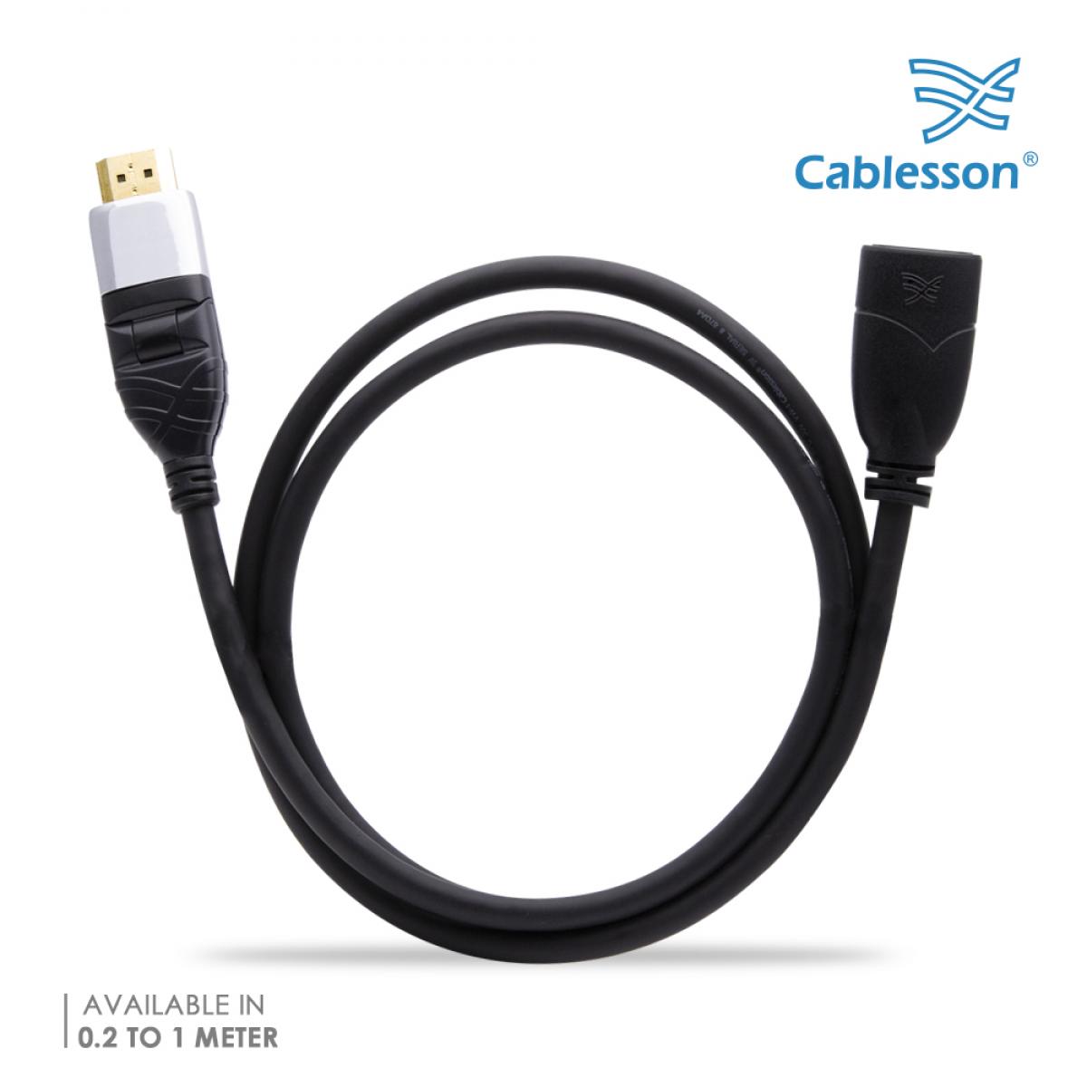 Cablesson Ivuna Flex Plus 1m High Speed HDMI Verlängerungskabel (HDMI Typ A, HDMI 2.1/2.0b/2.0a/2.0/1.4) – 4K, 3D, UHD, ARC, Full HD, Ultra – Bild 2