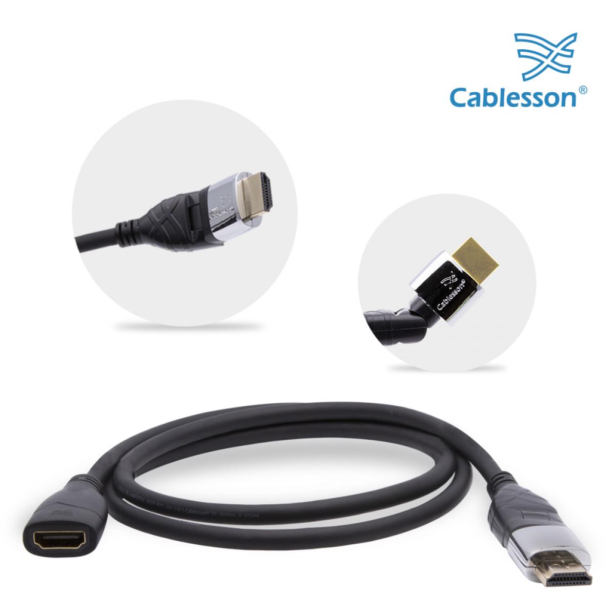 Cablesson Ivuna Flex Plus 1m High Speed HDMI Verlängerungskabel (HDMI Typ A, HDMI 2.1/2.0b/2.0a/2.0/1.4) – 4K, 3D, UHD, ARC, Full HD, Ultra – Bild 5