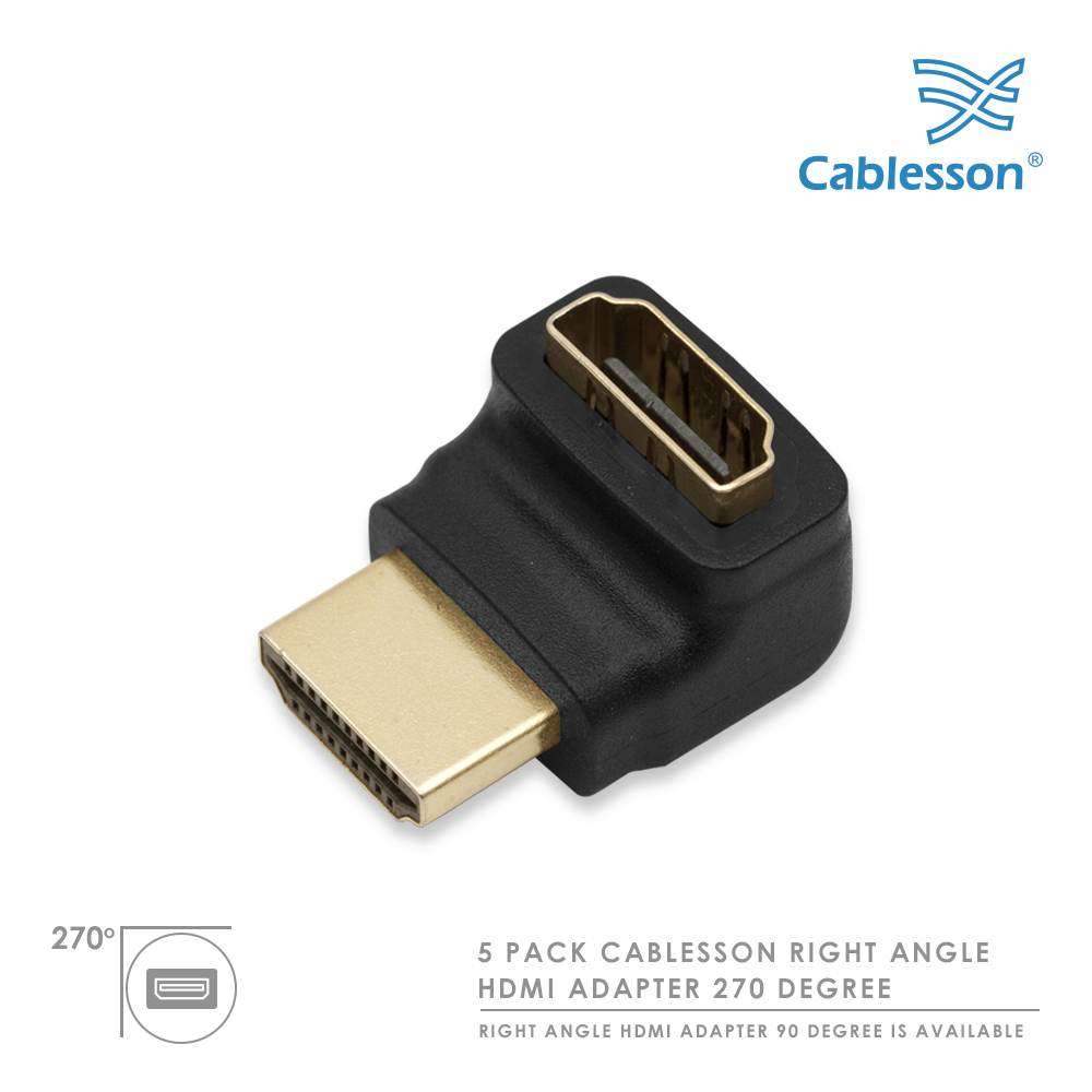 5er-Pack Cablesson gewinkelter 270-HDMI-Adapter – Bild 2