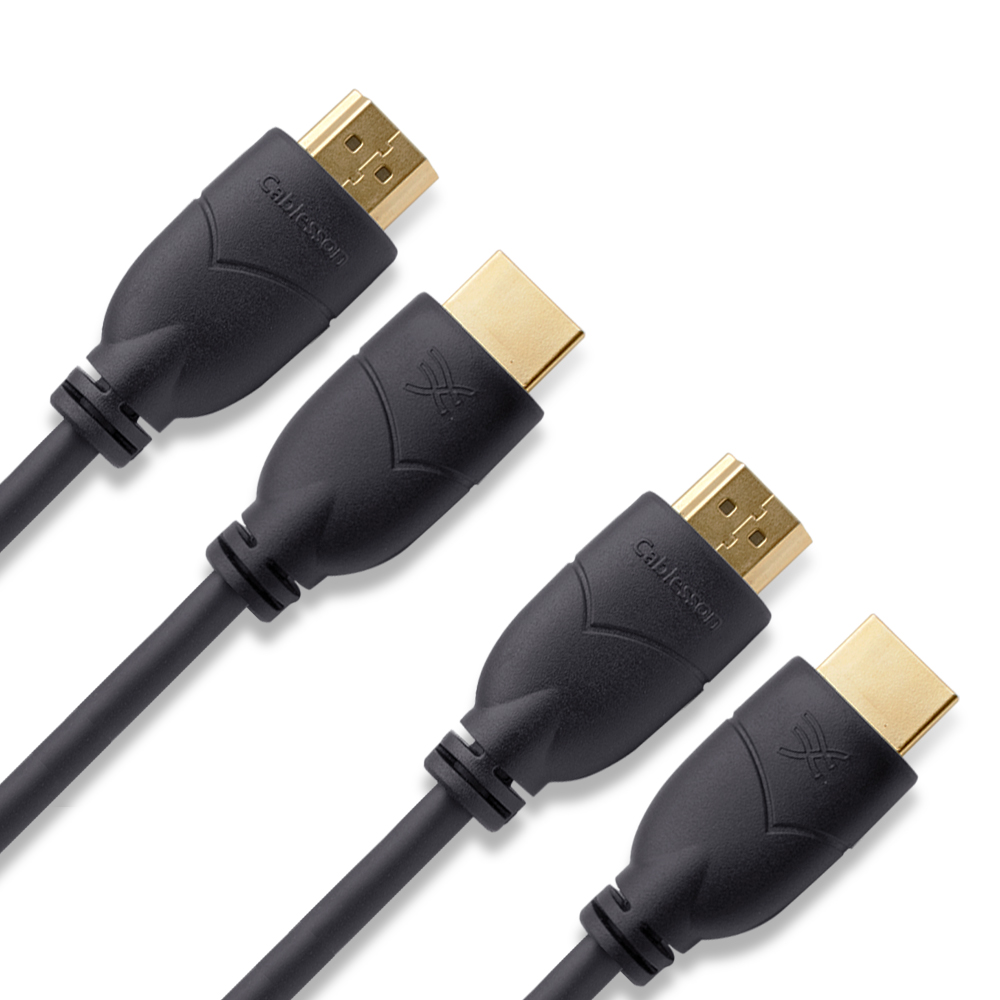 2er-Pack Basic 2 m High-Speed-HDMI-Kabel mit Ethernet – Schwarz