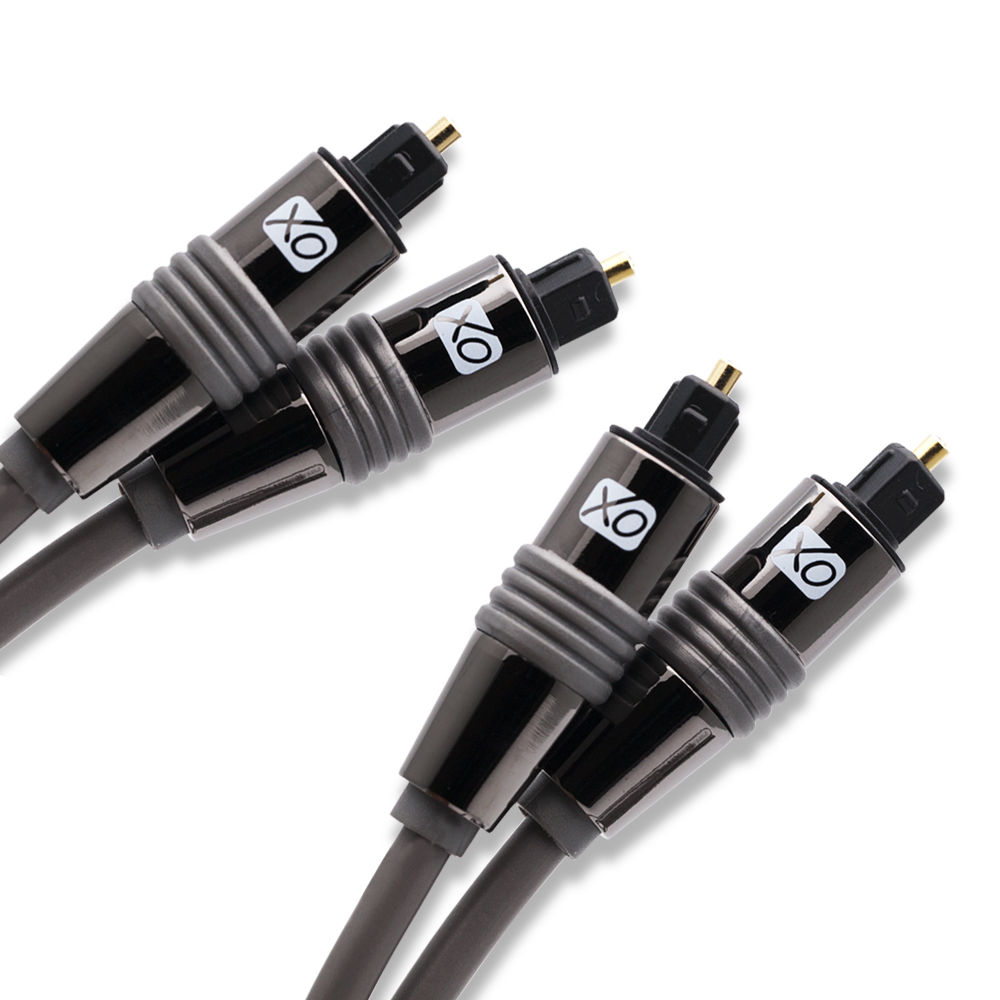 2er-Pack XO Digital Optical Kabel 2 m / 2 Meter Premium Install Series
