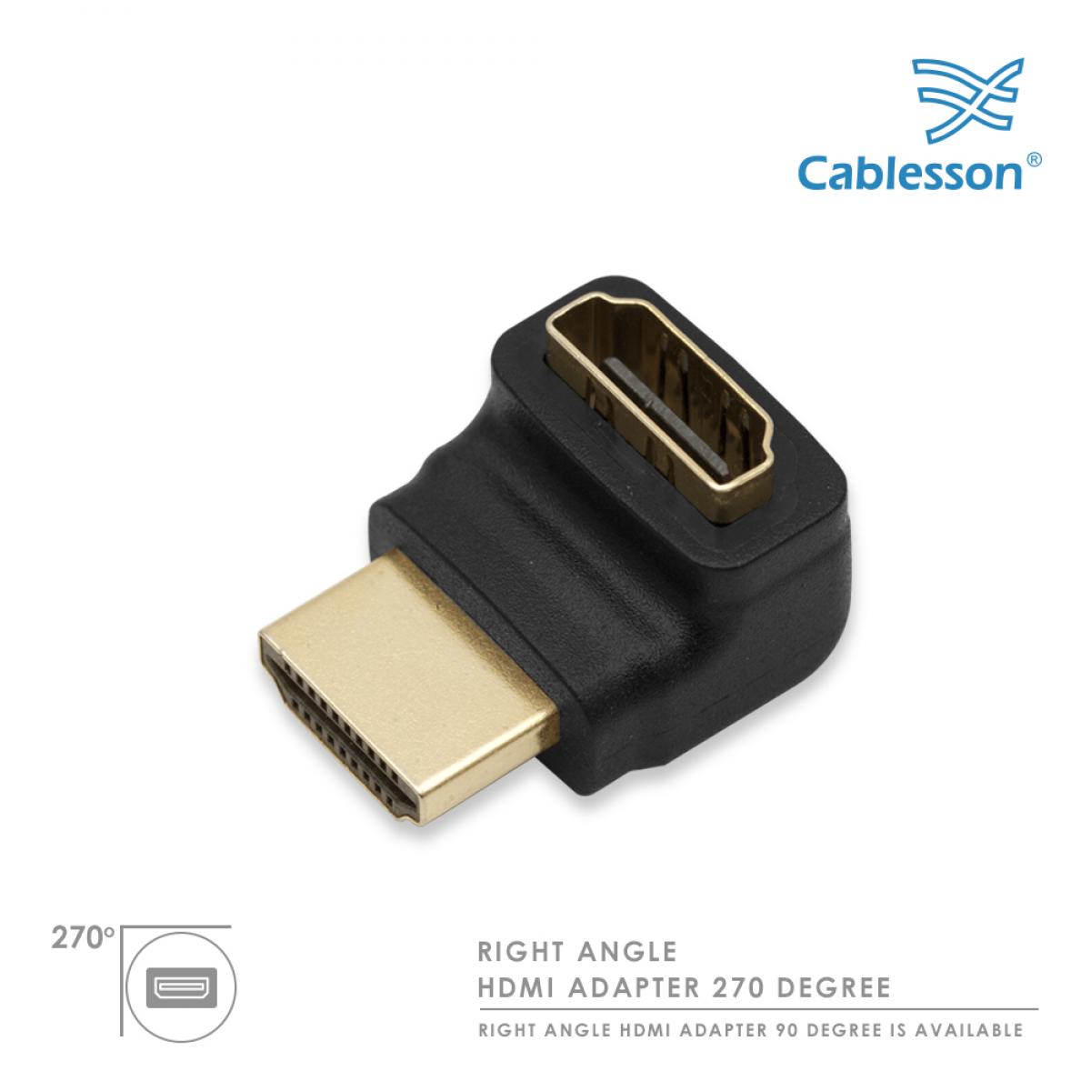 2er-Pack Cablesson gewinkelter 270-HDMI-Adapter – Bild 2