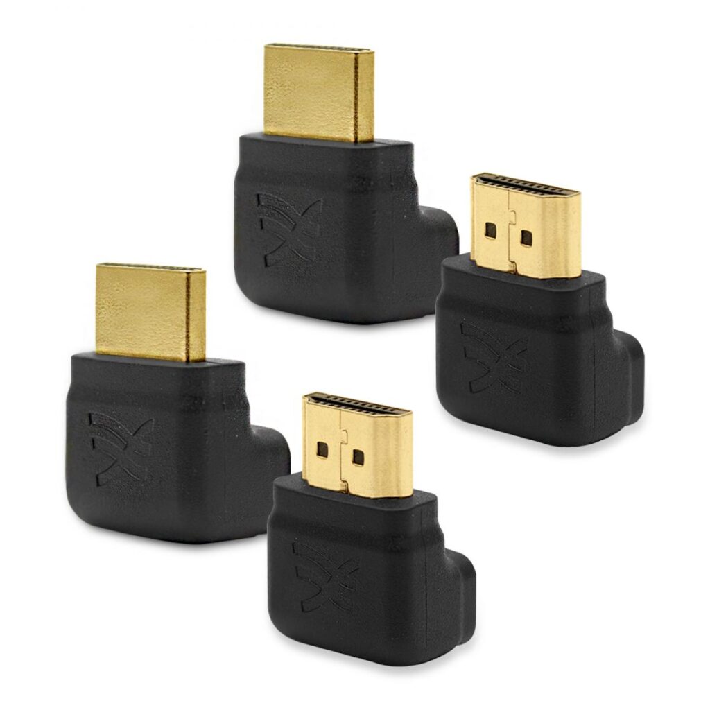 4er-Pack Cablesson gewinkelter 2 x 90 & 2 x 270-Grad-HDMI-Adapter
