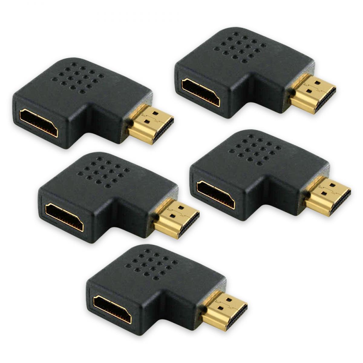 5er-Pack Cablesson Vertical Flat Left 90-Grad-HDMI-Adapter