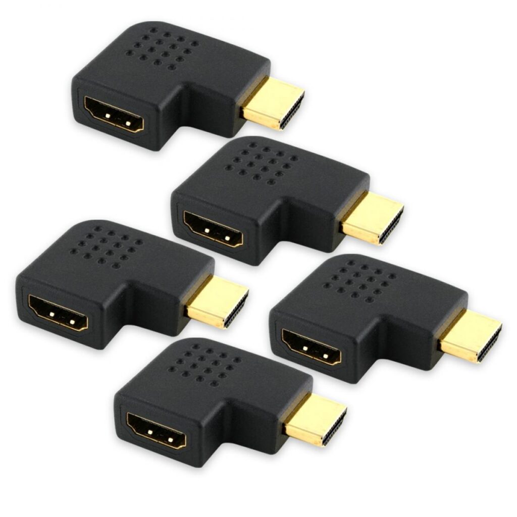 5er-Pack Cablesson Vertical Flat Left 270-Grad-HDMI-Adapter