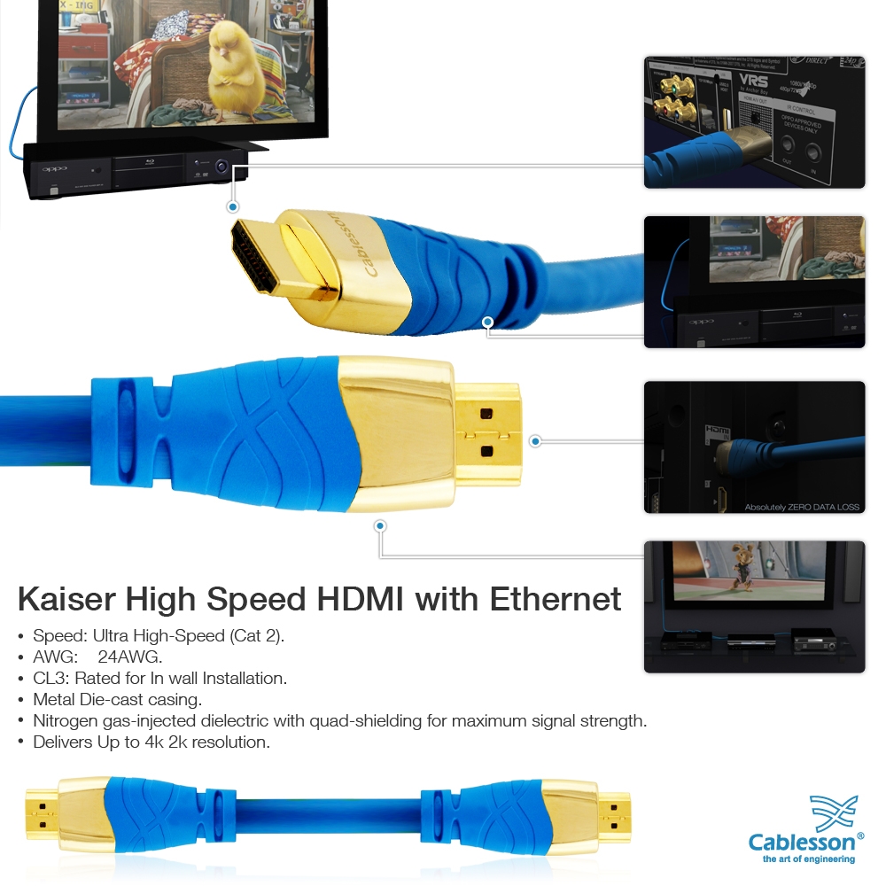 Cablesson Kaiser II High Speed HDMI mit Ethernet – 17.5 Meter – Bild 4