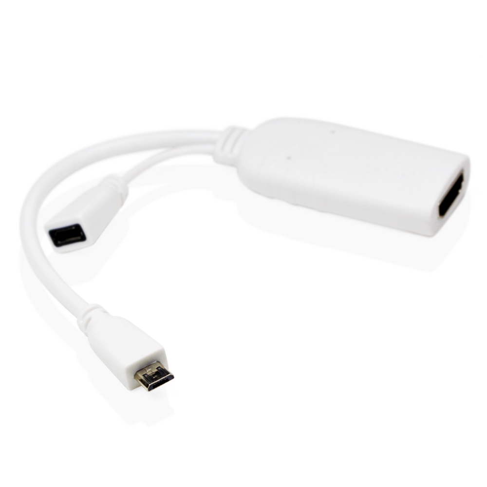 Cablesson MHL (Micro USB) auf HDMI (Buchse) Adapter – Weiß – für Samsung Galaxy S2, HTC Evo, HTC Evo 4G Tablet, HTC Sensation 4G, Sprint – Bild 2