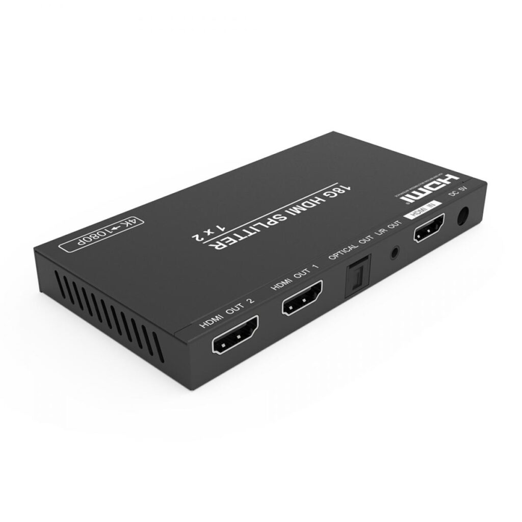 Cablesson HDMI 2.0 1×2 Splitter 18G 4:4:4 mit Scaler Audio