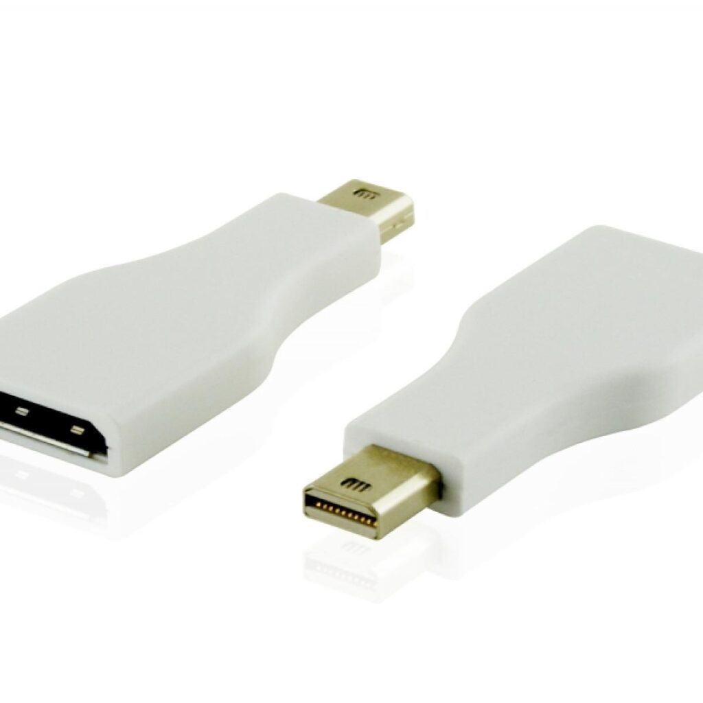 Cablesson – Mini-DisplayPort-Stecker auf DisplayPort-Buchse Adapter – Weiß (Einzelartikel)
