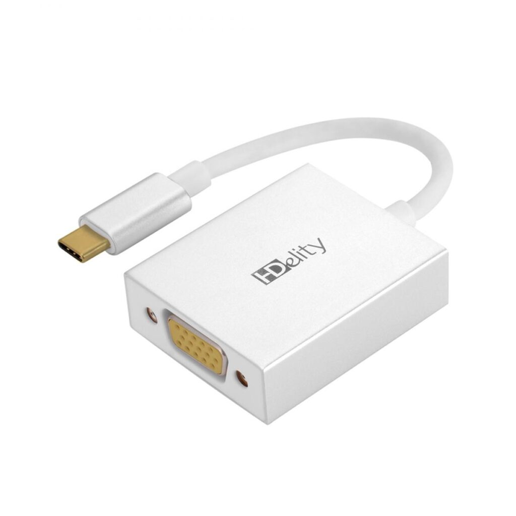 HDElity USB-Typ-C-Stecker auf VGA-Buchse Adapter-Weiß
