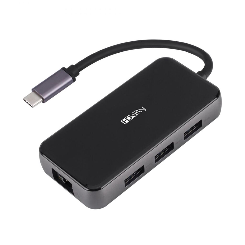 HDelity USB-Typ-C-Stecker auf USB3.0+HDMI +RJ45+PD Adapter 6-in-1