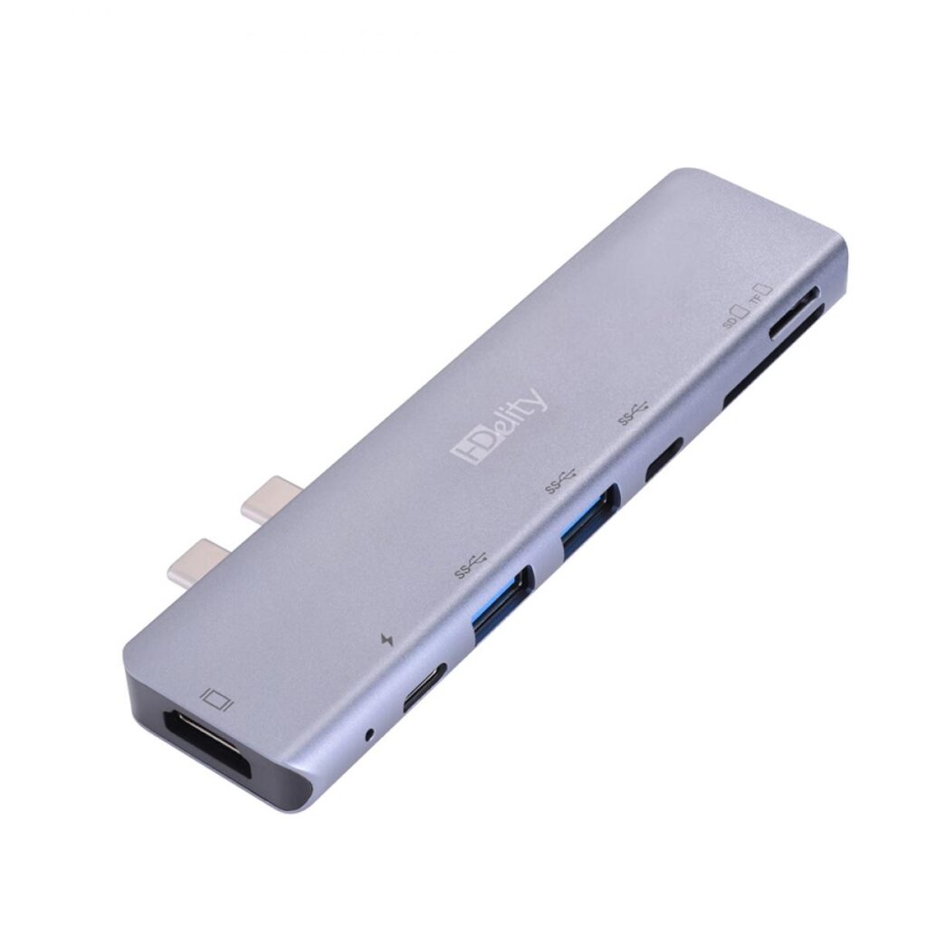 HDelity USB 3.1 Typ-C-Stecker auf HDMI+2*USB 3.0+SD/TF+Typ-C-Buchse