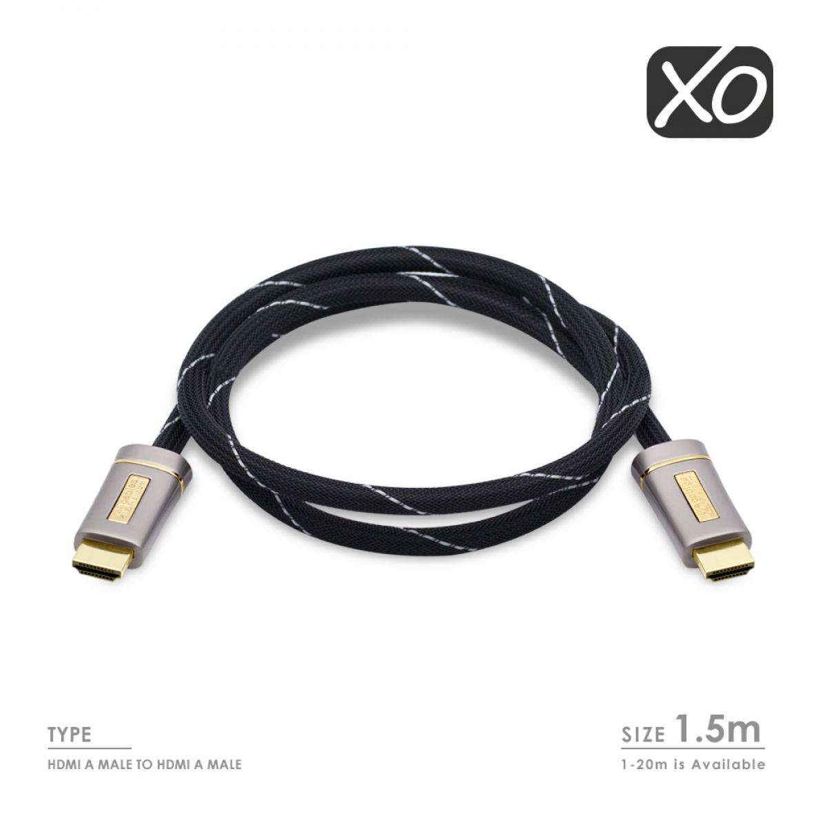 XO Platinum 1.5m High Speed HDMI Kabel (HDMI Typ A, HDMI 2.1/2.0b/2.0a/2.0/1.4) – 4K, 3D, UHD, ARC, Full HD, Ultra HD, 2160p, HDR – für PS4 – Bild 2