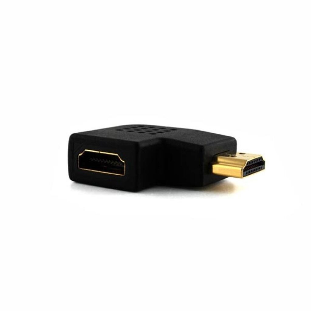 Cablesson 90 Grad HDMI Winkeladapter (24K goldbeschichtete Anschlüsse, HDMI v1.3 & v1.4 & 2.0 / 1080p Full HD, 2160p, 4k2k Ultra HD) – 3D R