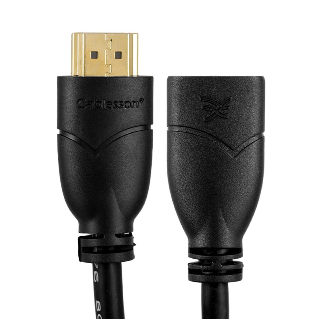 Cablesson Basic 1m HDMI-Verlängerungskabel – 24K vergoldet (Einzelartikel)