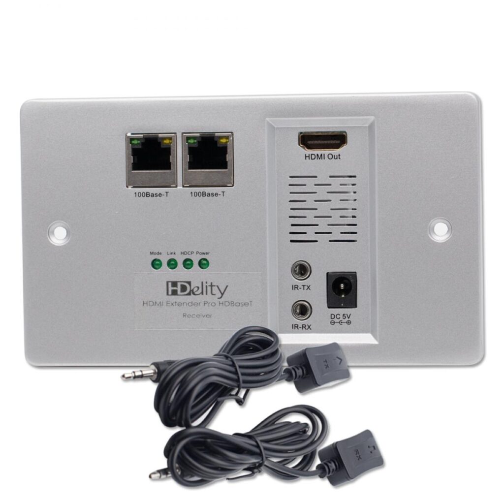Cablesson HDelity HDBaseT 100m Wandplatten-Extender mit Ethernet (Einzelartikel)