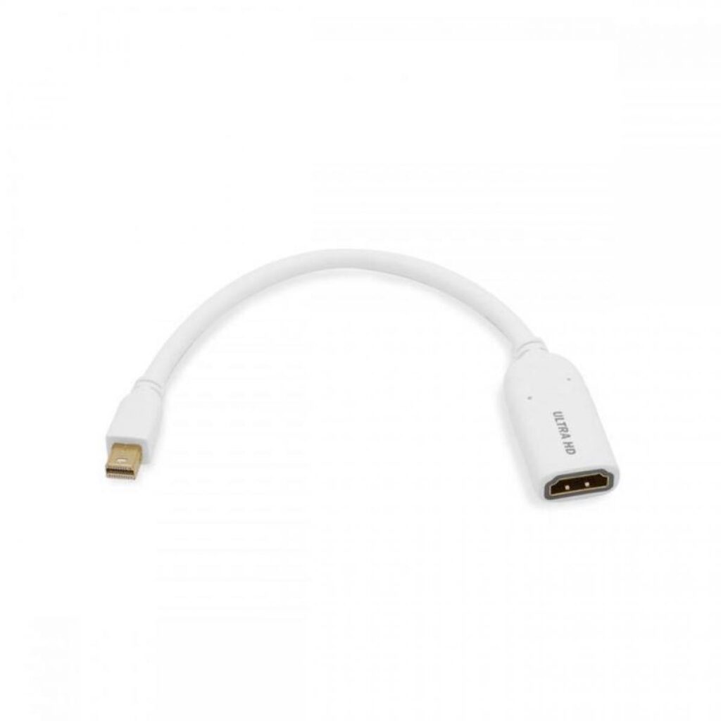 Cablesson – Mini-DisplayPort-auf-HDMI-Buchse Adapterkabel (4K 60Hz) – Weiß (Einzelartikel)