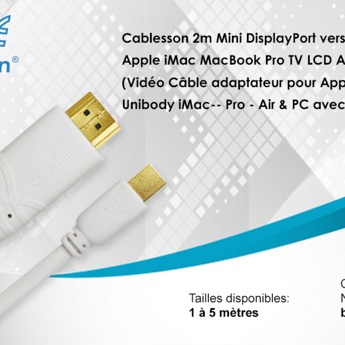 2er-Pack Mini-DP-auf-HDMI-Stecker Kabel (2m) – Bild 5