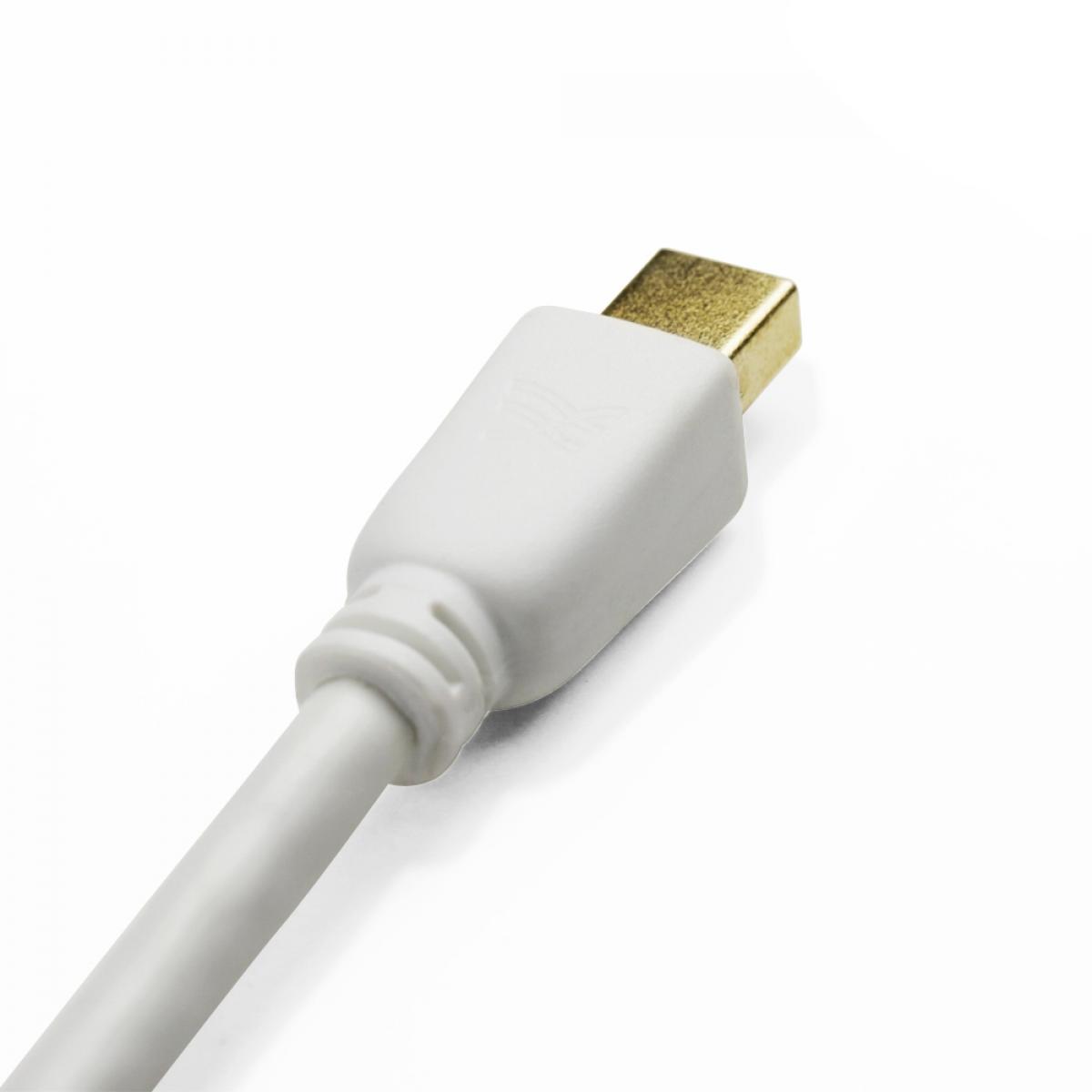 Cablesson Weißer Mini-DisplayPort-auf-HDMI-Konverter-Videokabel mit vergoldeten Steckern (Stecker auf Buchse) – 2er-Pack – Bild 5