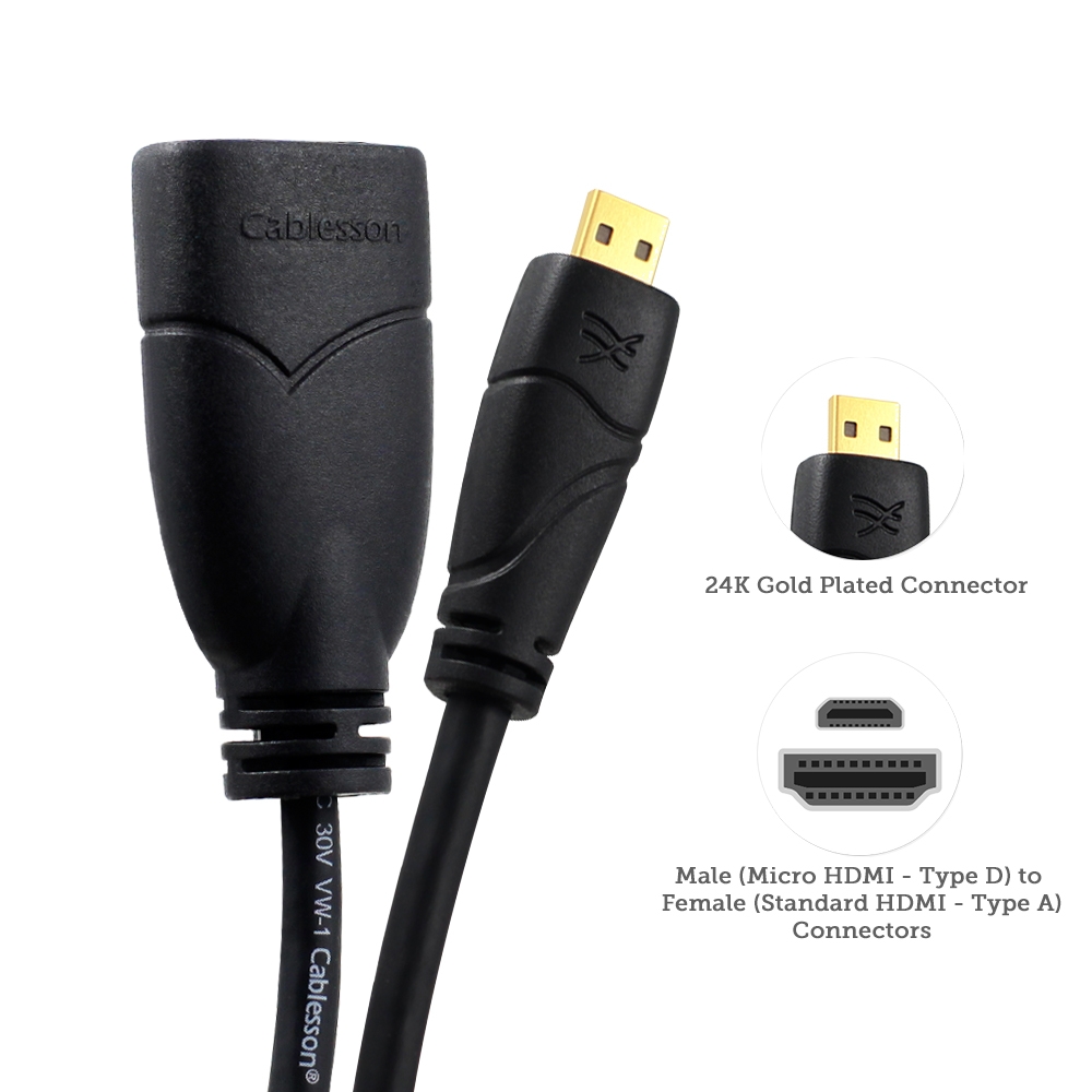 Ivuna Micro-HDMI 0,2 m Verlängerung – Bild 2
