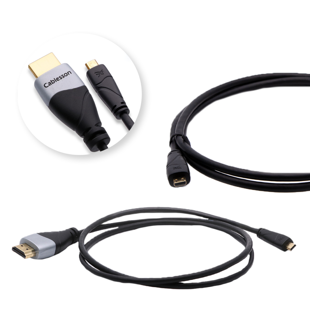 2er-Pack Ivuna Advanced High Speed 1.5m Micro-HDMI-Kabel mit Ethernet