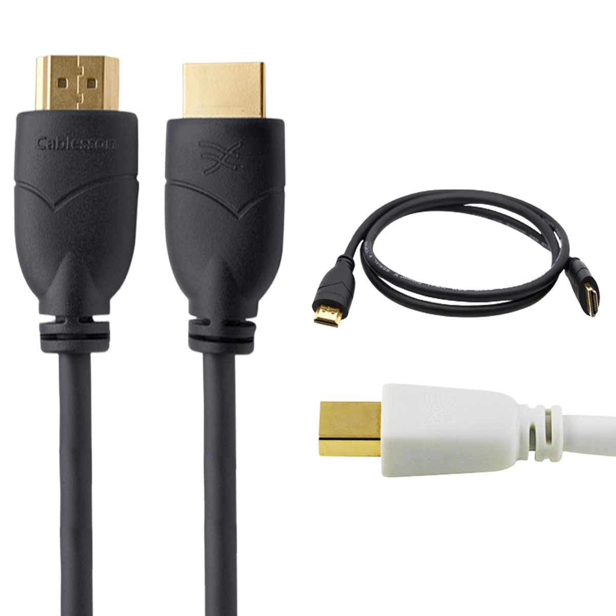 Cablesson Mini-DisplayPort-auf-HDMI-Adapter (Buchse) und Basic 2m High Speed HDMI-Kabel