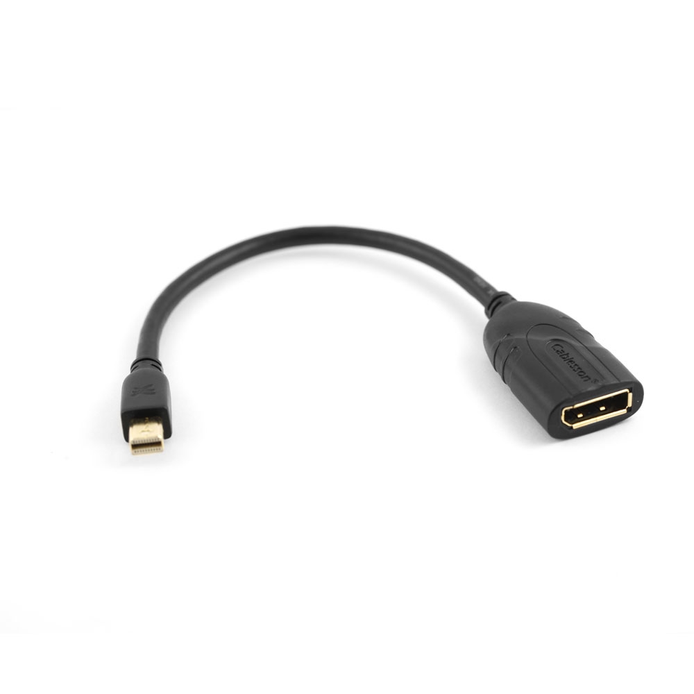 Cablesson – Mini-DisplayPort-Stecker-auf-DisplayPort-Buchse-Adapter – Schwarz