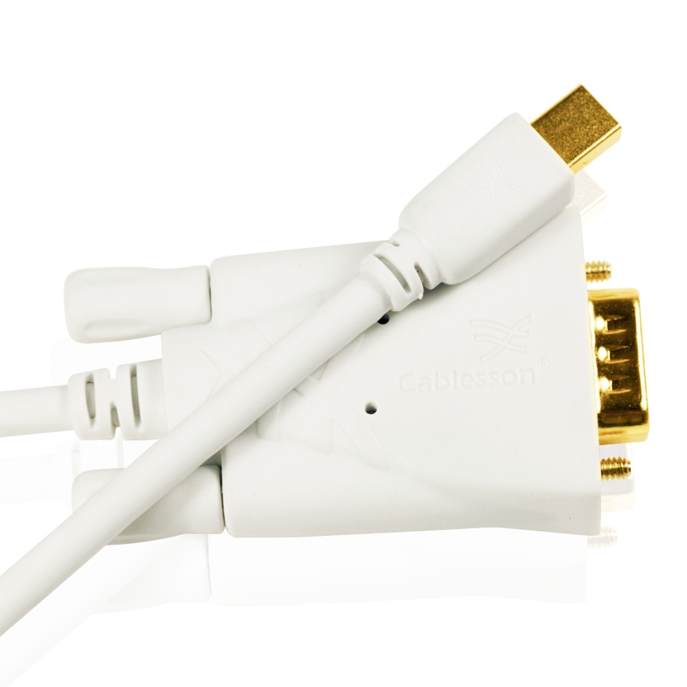 Cablesson – Mini-DisplayPort-Stecker auf VGA-Stecker Kabel 3 Meter